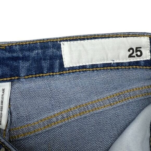 NWT RAG & BONE Nina High-Rise Ankle Flare Split Hem Jean Sz 25 Raw Destroyed Hem - Picture 5 of 10